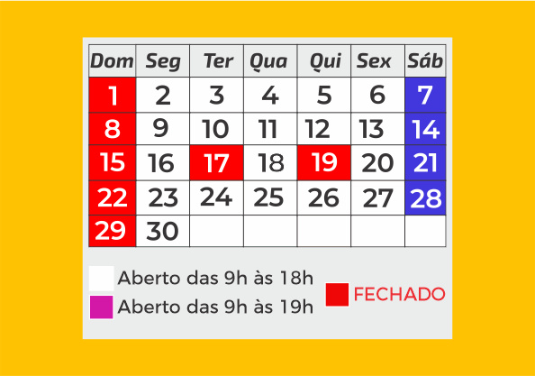 Calendário Junho 2025