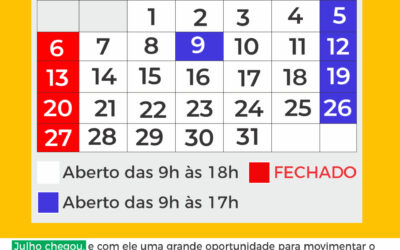 Calendário Julho 2025