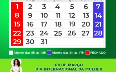 Calendário Março 2026