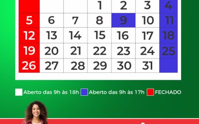 Calendário do Comércio de Julho 2026