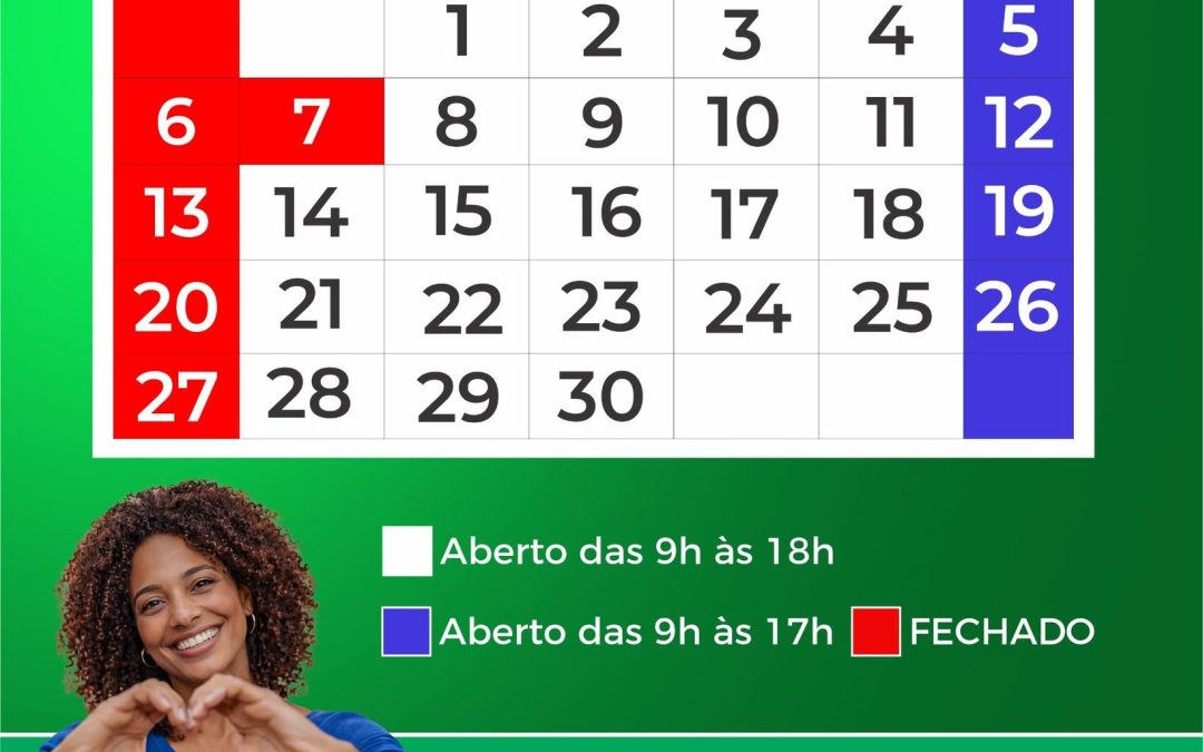 Setembro chegou! E você já conferiu o calendário?